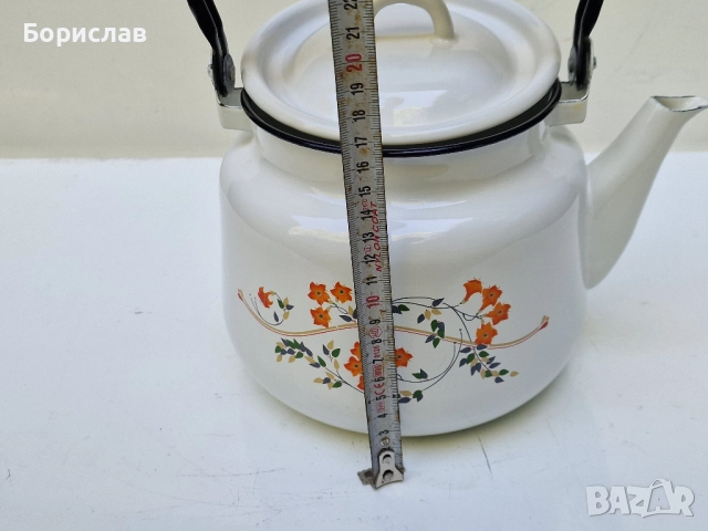 Чайник - емайлиран 3 л., снимка 3 - Сервизи - 51514878