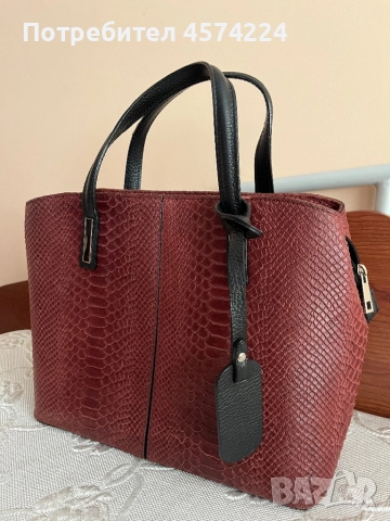 Дамска чанта DONNA ITALIANA от естествена кожа, снимка 1