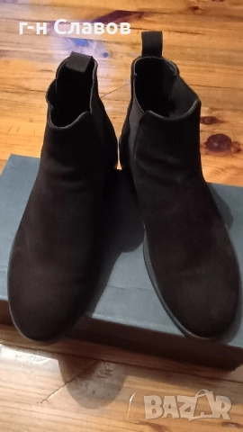 ZARA КОЖА Велур Боти, снимка 7 - Мъжки боти - 52100948