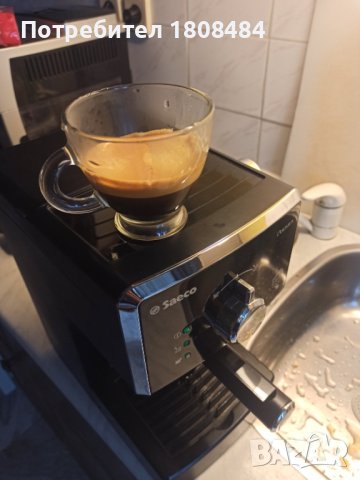 Кафемашина Саеко Поемия с ръкохватка с крема диск, направена е профилактика, работи отлично , снимка 2 - Кафемашини - 40422958