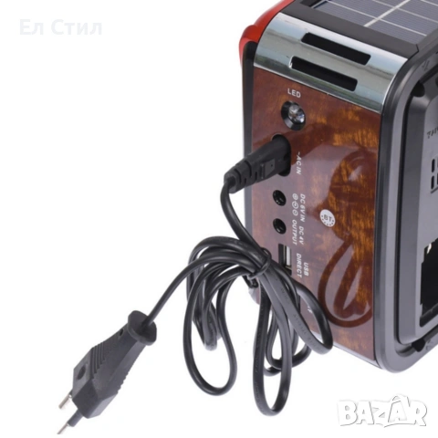 Преносимо ретро радио Golon с Bluetooth и соларен панел - мощен звук и дълъг живот на батерията, снимка 8 - Радиокасетофони, транзистори - 53566985