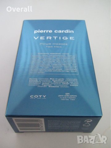 Vertige pour Homme Pierre Cardin ОРИГИНАЛЕН мъжки парфюм 50 мл ЕДТ, снимка 2 - Мъжки парфюми - 32566560