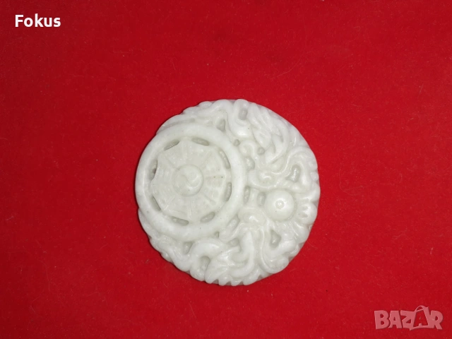 Медальон нефрит Jade, снимка 4 - Антикварни и старинни предмети - 53388696