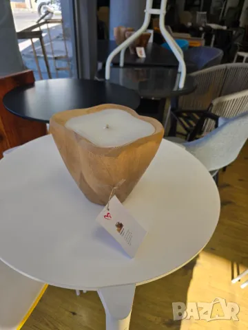 Уютна дървена свещ за украса или подарък, снимка 6 - Декорация за дома - 47970771