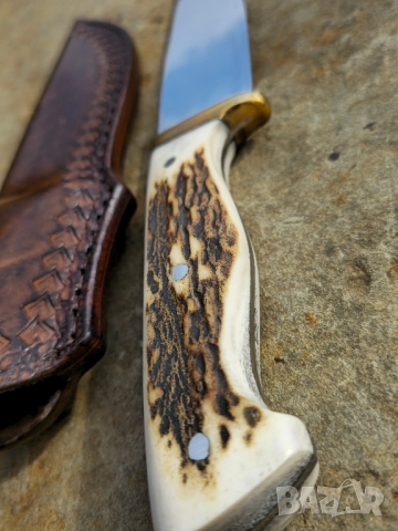 Ръчно изработен нож Еленски рог, снимка 4 - Ножове - 52322649