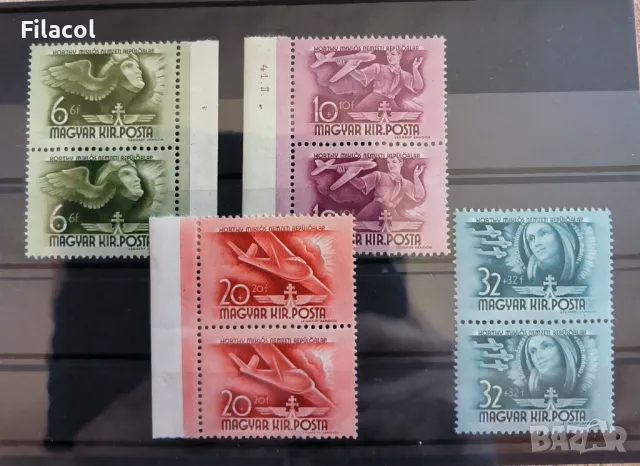 Унгария 1941 Авиационна фондация пълна серия MNH чифтове