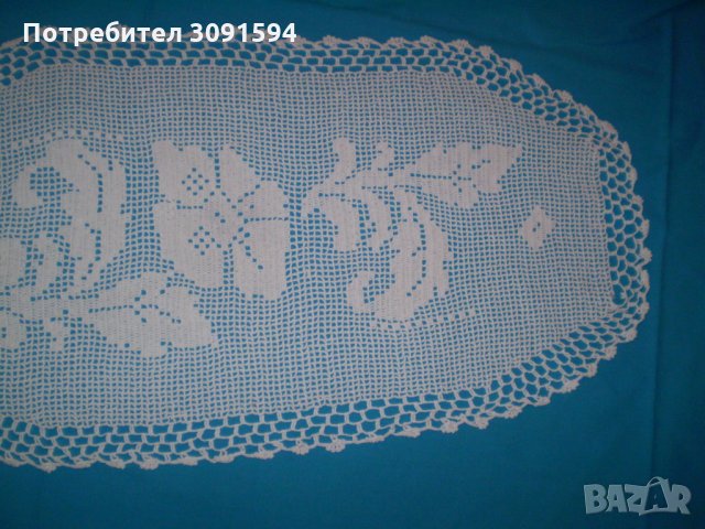 Ретро плетена на една кука елипсовидна покривка, снимка 4 - Други ценни предмети - 34872144