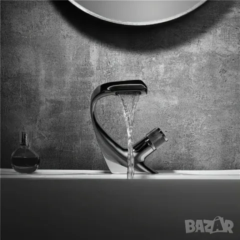 🔥 ЛУКСОЗЕН ИЗВИТ СМЕСИТЕЛ В ЧЕРНО И СРЕБРИСТО 🔥, снимка 2 - Смесители - 50033275