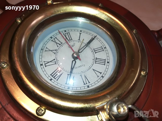 antique france-часовник рул-месинг/дърво 2710221637, снимка 7 - Колекции - 38472657