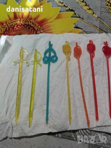 Колекционерски ретро клечки за коктейли/хапки/плодове, снимка 2 - Колекции - 28667434