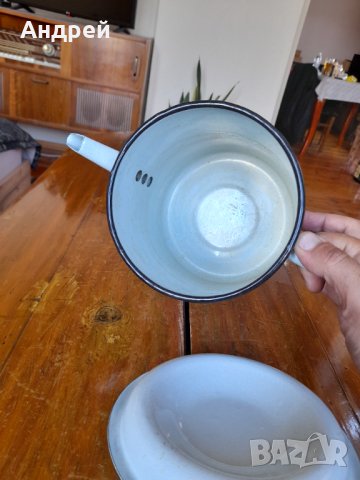 Стар емайлиран чайник #43, снимка 5 - Антикварни и старинни предмети - 37665143