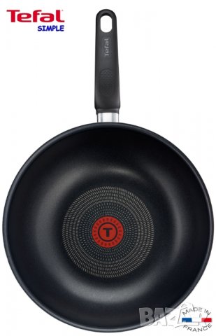 Уок тиган Tefal Simple NEW, снимка 2 - Съдове за готвене - 28477668