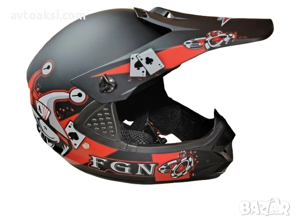 Каска Крос Мотор/Скутер/Бъги/Вело/АТВ -YF033, снимка 5 - Аксесоари и консумативи - 51135838