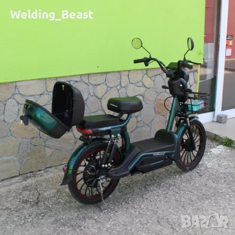 Електрическо колело-мотопед MaxMotors EBZ 20 1200W/60V/20Ah - GREEN, снимка 6 - Мотоциклети и мототехника - 50016848