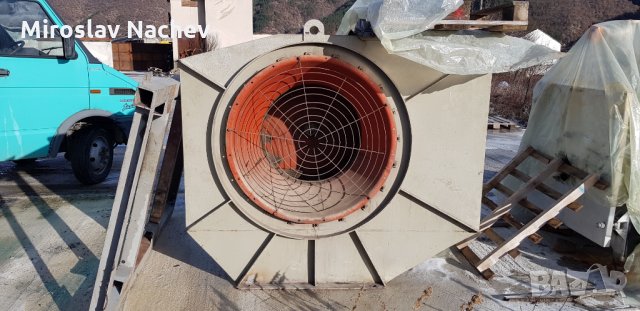 Турбинен вентилатор 22киловата,голяма мошност,промишлен,комплект с двигател ремъци и стойка за земят, снимка 3 - Други машини и части - 35615097