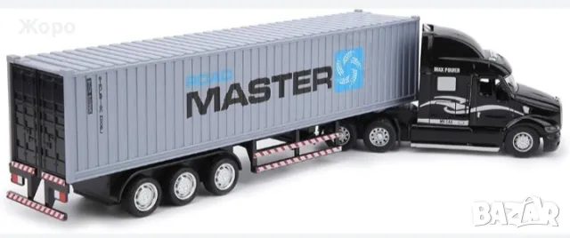 ДЕТСКИ МЕТАЛЕН ТИР С ПРИКАЧЕНО РЕМАРКЕ КН1418, снимка 8 - Коли, камиони, мотори, писти - 47972237