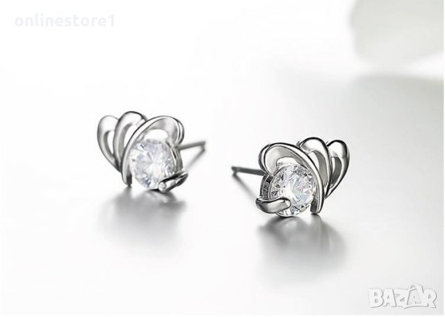 Сребърни Обеци Дара - 925 печат сребро BA223, снимка 3 - Обеци - 28147768