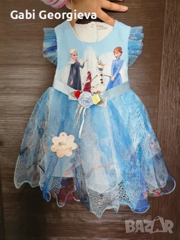 Нова детска рокля Елза и Анна 1,2,3 г., снимка 1
