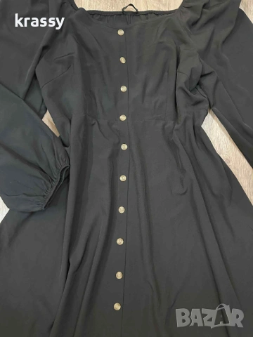 Страхотна голяма дамска рокля с интересно деколте (размер 2ХЛ), снимка 2 - Рокли - 53192811