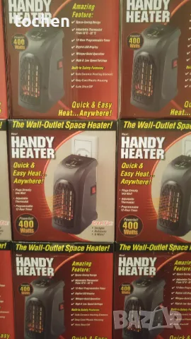 Портативна керамична печка Handy Heater, 400w, с таймер, снимка 9 - Отоплителни печки - 47983746