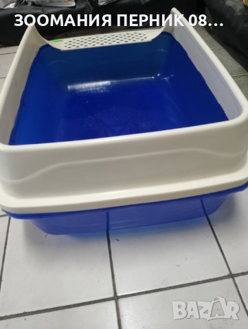 Синя Огромна котешка тоалетна леген 62/43/14 см, снимка 2 - За котки - 43653093