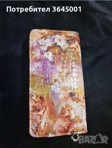 Луксозен и красив голям портфейл от супер качествен изкуствен лак с херувими и амурчета.Нов , снимка 8 - Портфейли, портмонета - 53527579