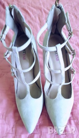 "Justfab"-бежови официални обувки, снимка 4 - Дамски обувки на ток - 43483884