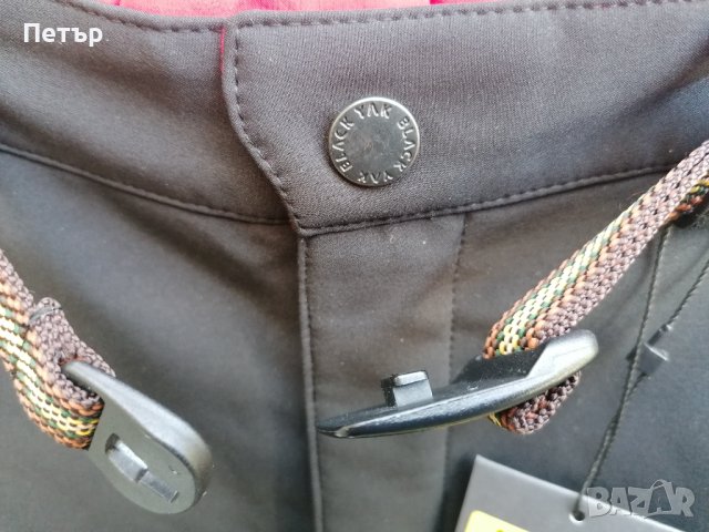 Продавам нов красив дамски черен зимен софт шел панталон влагоустойчив и ветроустойчив Black Yak , снимка 7 - Панталони - 42990113