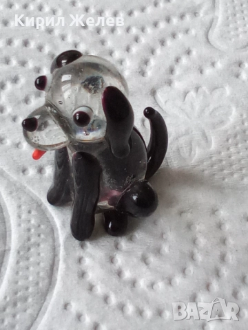 Фигурка на куче от стъкло 52587, снимка 3 - Антикварни и старинни предмети - 52717704