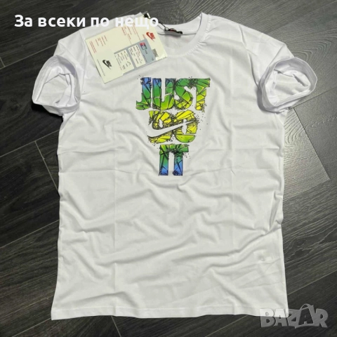 Nike Just Do It Мъжка Бяла Тениска👕Мъжка Блуза С Къс Ръкав В Бял Цвят Найк Джъст Ду Ит Код I_16
