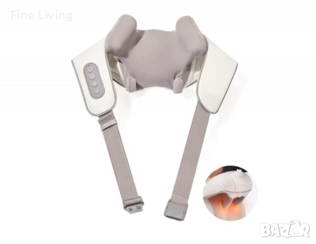 Акумулаторен масажор с топлина за врат,гръб,рамена,крака,за мускулна релаксация, снимка 2 - Масажори - 52185100