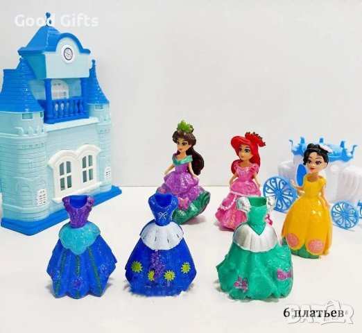 Замък Замръзналото кралство с Карета и Кукли с Аксесоари, снимка 8 - Кукли - 43140103