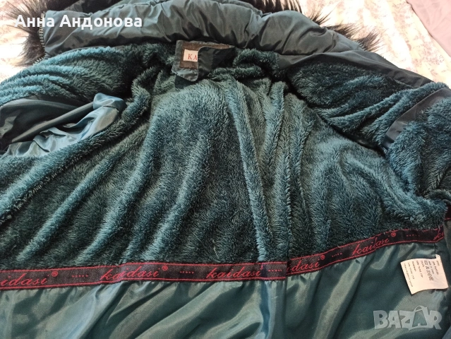 Топло яке в зелено , снимка 2 - Якета - 53587645