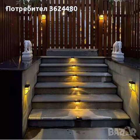 LED соларна лампа за стълби, снимка 4 - Други стоки за дома - 40818697