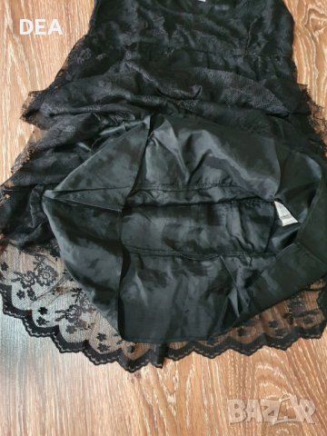 Черна рокля с дантела Zara 38-M-30лв.НОВА, снимка 6 - Рокли - 39460214