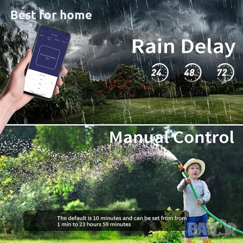 Diivoo WiFi таймер за поливане с 4 изхода, снимка 5 - Напояване - 50672377