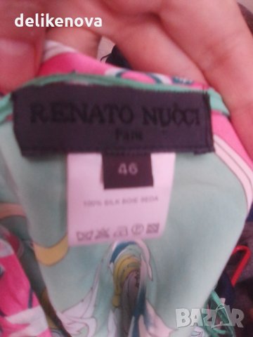 Renato Nucci. Size 42-44 Изключителна рокля от Коприна, снимка 5 - Рокли - 32927943