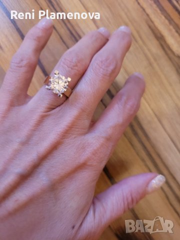 Златен пръстен, снимка 5 - Пръстени - 43254378
