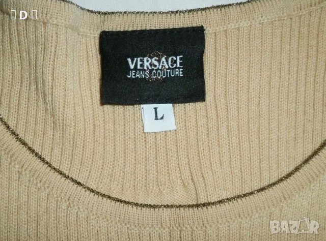 VERSACE бежов оригинален топ М, снимка 4 - Корсети, бюстиета, топове - 39344995