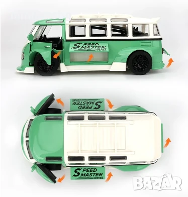 Метални колички: Volkswagen T1 Samba Bus , снимка 5 - Колекции - 50477723