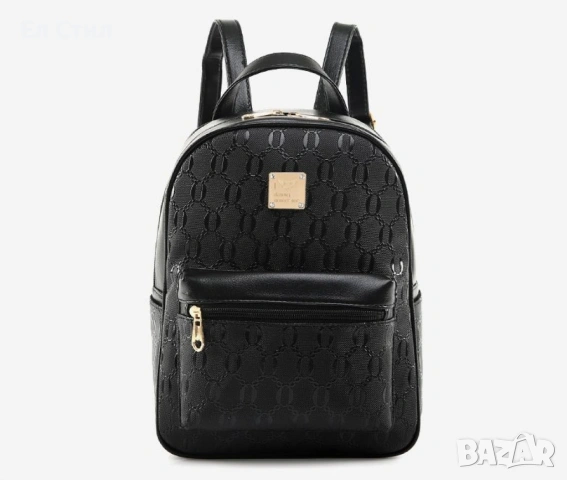 Комплект раница и 3 чантички / Цвят: Черен, снимка 8 - Раници - 53309916