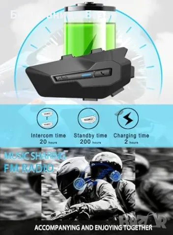 Ново Maxto MX2 Bluetooth хендсфри за каски, водоустойчиво, до 20 часа, снимка 5 - Bluetooth слушалки - 47836626