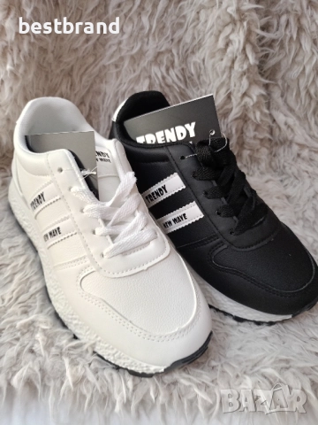 Дамски маратонки,два цвята ,с връзки, изкуствена кожа, код 172/30, снимка 1