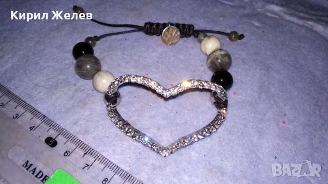 МАРКОВА СЪРЦЕВИДНА СРЕБРИСТА ХЕНД-МЕЙД ФЕШЪН АРТ ГРИВНА с ПОЛУСКЪПОЦЕННИ КАМЪНИ 34307, снимка 5 - Гривни - 38949097