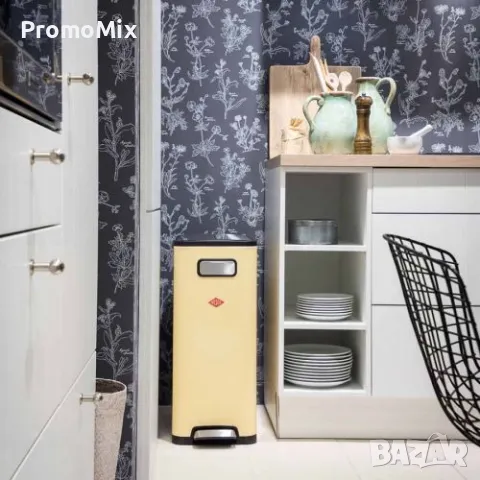 Двоен Кош за смет с педал Wesco 381511-23 2х20литра кош за отпадъци разделно събиране 2 отделения, снимка 1