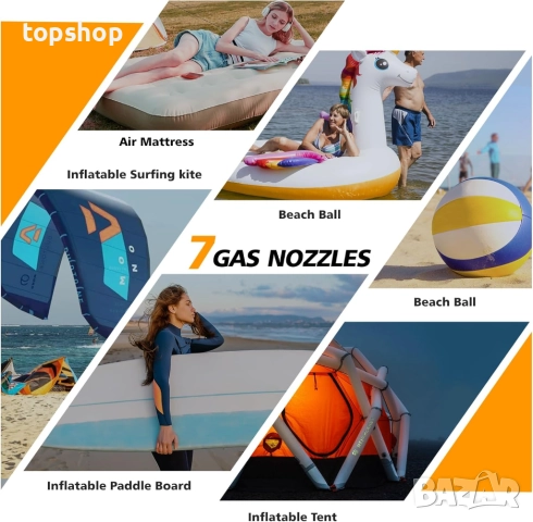 SUP Помпа dwndpump 20PSI високо налягане, електрическа, преносима помпа за SUP дъски интелигентна..., снимка 6 - Водни спортове - 51701229