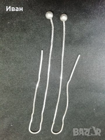 Сребърни обеци , снимка 2 - Обеци - 43779713