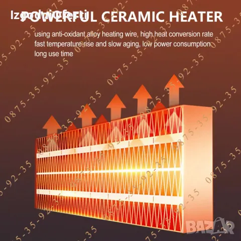 300W МОЩНА Печка 12V Духалка Парно за кола автомобил Вентилатор. Отоплител 12 Волта 300 вата, снимка 5 - Аксесоари и консумативи - 48804215