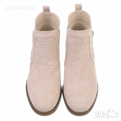 Дамски преходни класически велурени боти до глезена, 5цвята , снимка 6 - Дамски боти - 53539801