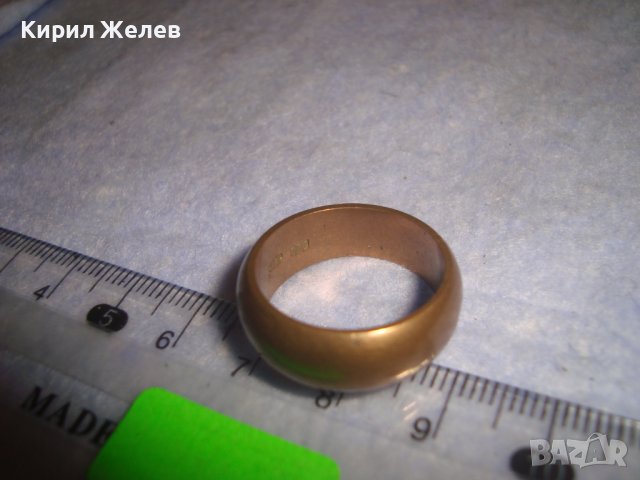 СТАР СТОМАНЕН ПОЗЛАТЕН РЕТРО АРТ ПРЪСТЕН с ПЕЧАТИ 585 и 14К Тип ХАЛКА МАЙСТОРСКИ за КОЛЕКЦИЯ 28725, снимка 10 - Антикварни и старинни предмети - 37300697